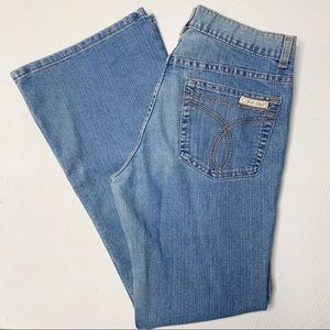 Calvin Klein Flare Light Wash Denim Jeans Sz 11